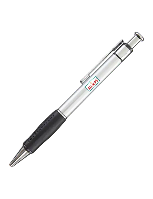 Malta Silver Pen - Black Ink w/ALLSUP'S Logo