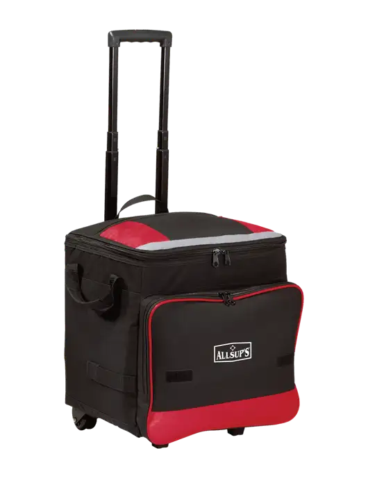 Red Rolling Cooler w/ALLSUP'S Logo