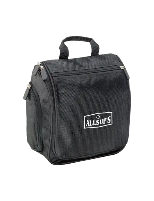 Hanging Black Toiletry Kit w/ALLSUP'S Logo