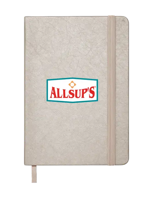 Granite Light Grey Hardcover Journal, 5.62 X  8.37 w/ALLSUP'S Logo