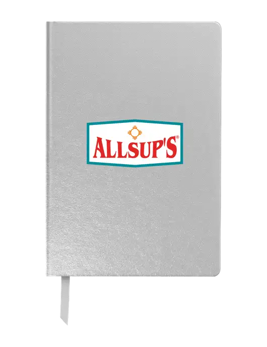Achieve Silver Hardcover Journal, 5.5 x 8.37 w/ALLSUP'S Logo