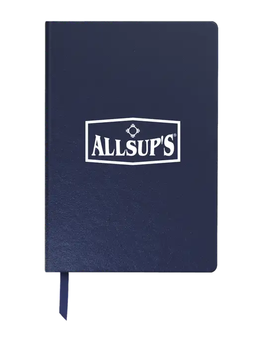 Achieve Navy Hardcover Journal, 5.5 x 8.37 w/ALLSUP'S Logo