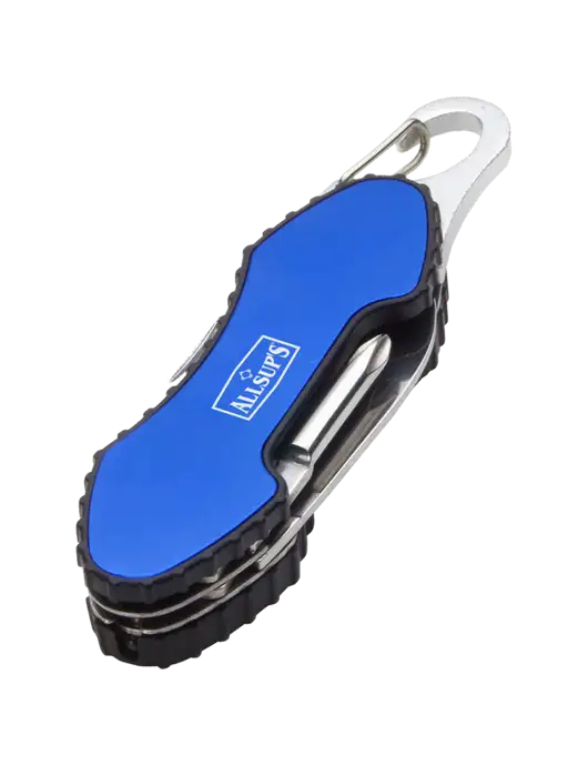 Blue 6 in 1 Tool with Carabiner w/ALLSUP'S Logo