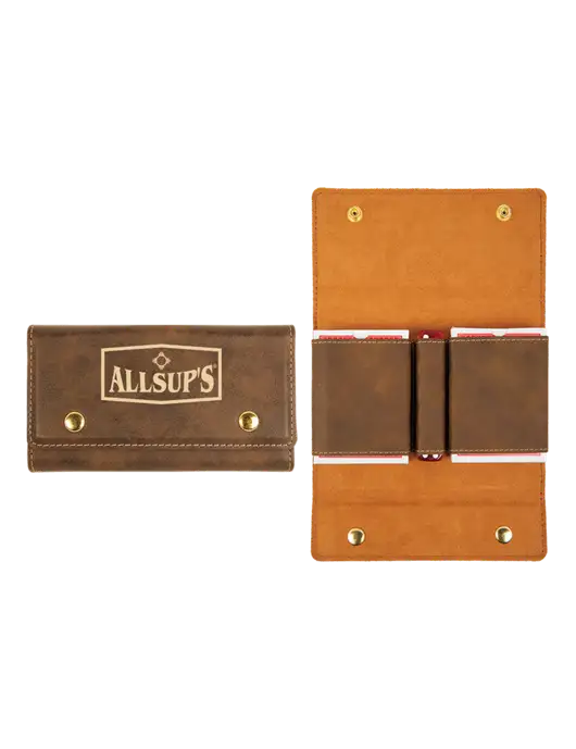 Rustic Leatherette Card & Dice Set w/ALLSUP'S Logo