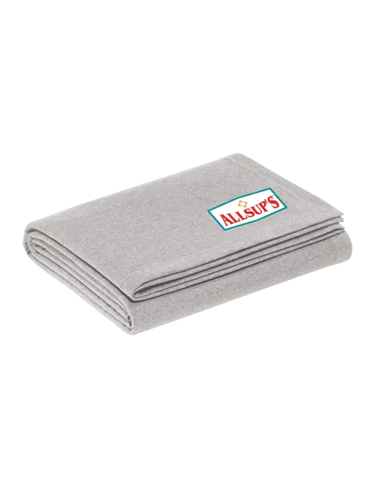 Recycled Light Heather Grey Blanket w/ALLSUP'S Logo