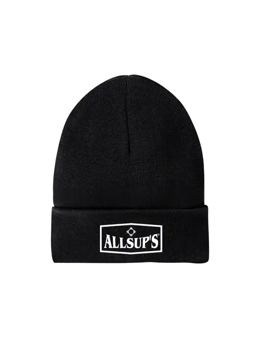 Recycled Black Beanie w/ALLSUP'S Logo