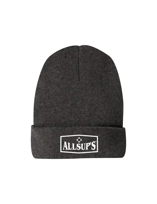 Recycled Charcoal Heather Beanie w/ALLSUP'S Logo