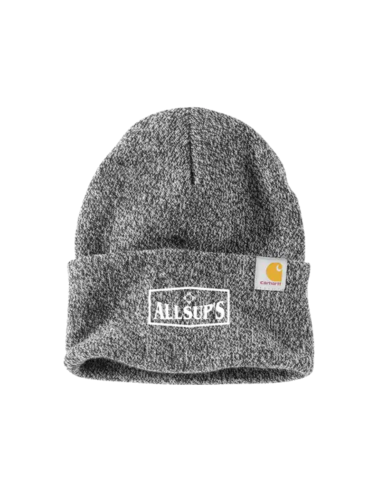 Carhartt Medium Grey Heather Watch Cap 2.0 w/ALLSUP'S Logo