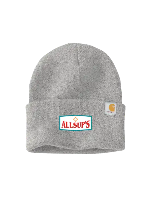 Carhartt Light Grey Heather Watch Cap 2.0 w/ALLSUP'S Logo