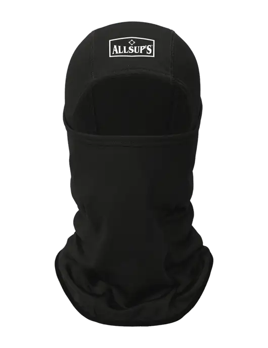 Black CornerStone Smooth Fleece Face Mask w/ALLSUP'S Logo