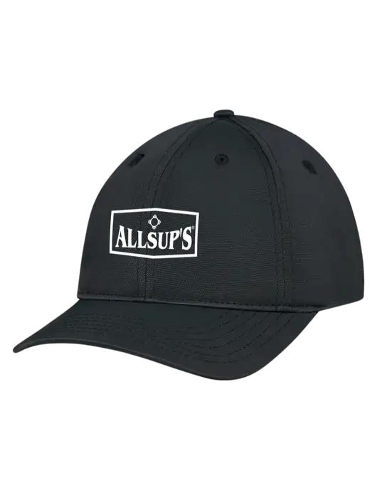 Black Nylon Twill Performance Cap w/ALLSUP'S Logo