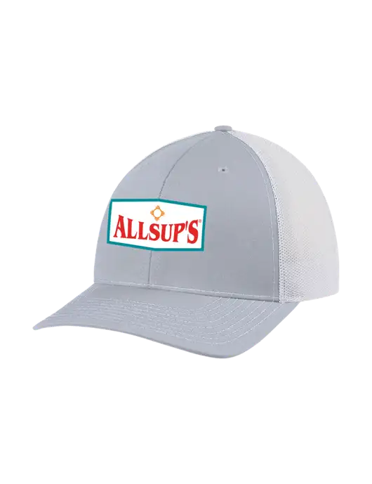 Richardson Adjustable Snapback Original 112 Trucker Cap Light Heather Grey w/White Mesh w/ALLSUP'S Logo