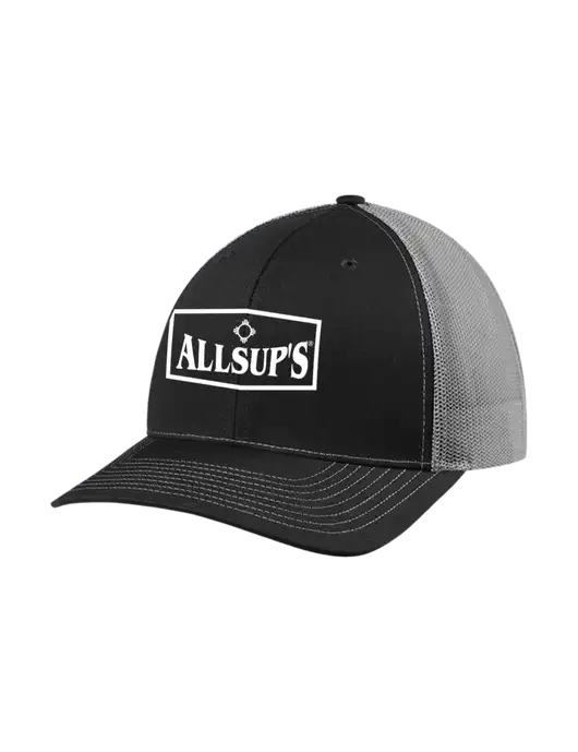 Richardson Adjustable Snapback Original 112 Trucker Cap Black w/Charcoal Mesh w/ALLSUP'S Logo