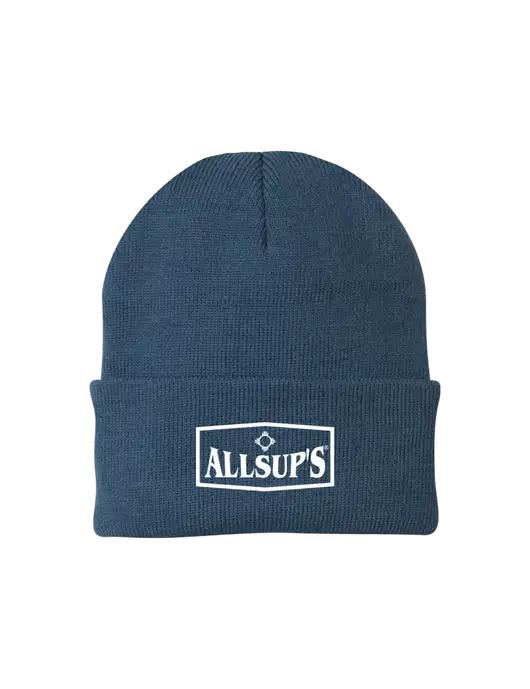 Dark Slate Knit Cap w/ALLSUP'S Logo