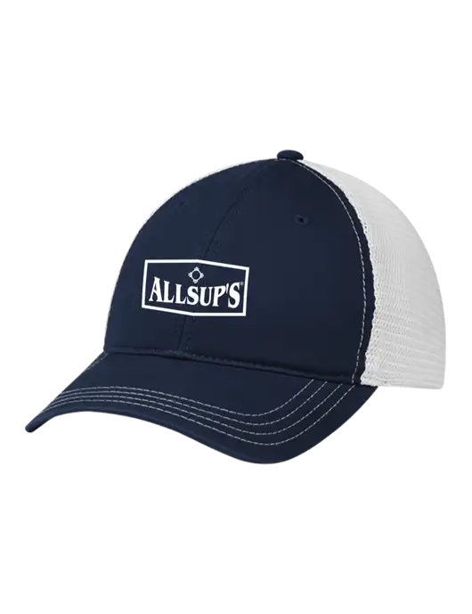 Richardson 111 Garment Washed Trucker Cap Navy w/White Mesh w/ALLSUP'S Logo