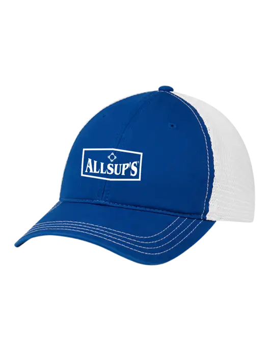 Richardson 111 Garment Washed Trucker Cap Royal w/White Mesh w/ALLSUP'S Logo