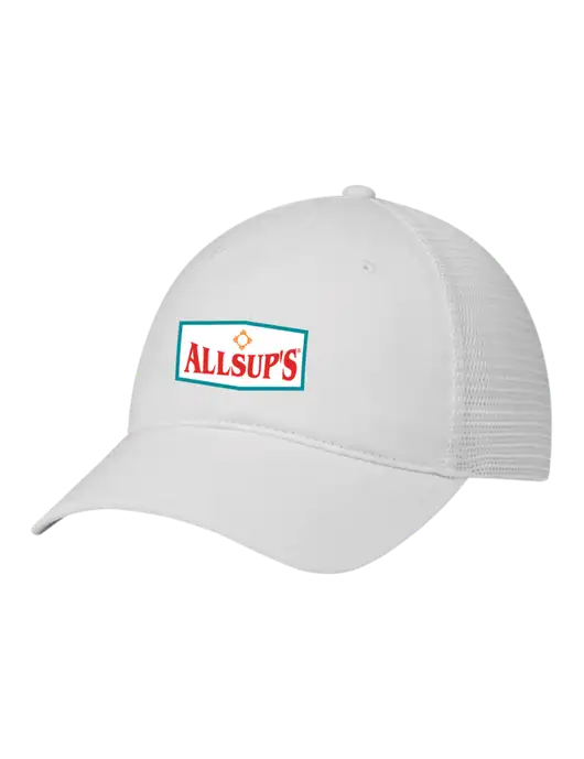 Richardson 111 Garment Washed Trucker Cap White w/White Mesh w/ALLSUP'S Logo