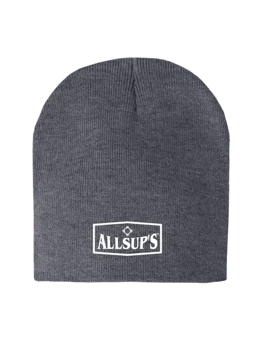 Dark Grey Heather Element Knit Beanie w/ALLSUP'S Logo