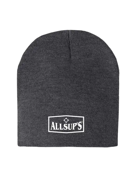 Charcoal Heather Element Knit Beanie w/ALLSUP'S Logo