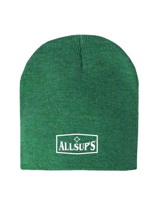 Kelly Green Heather Element Knit Beanie w/ALLSUP'S Logo
