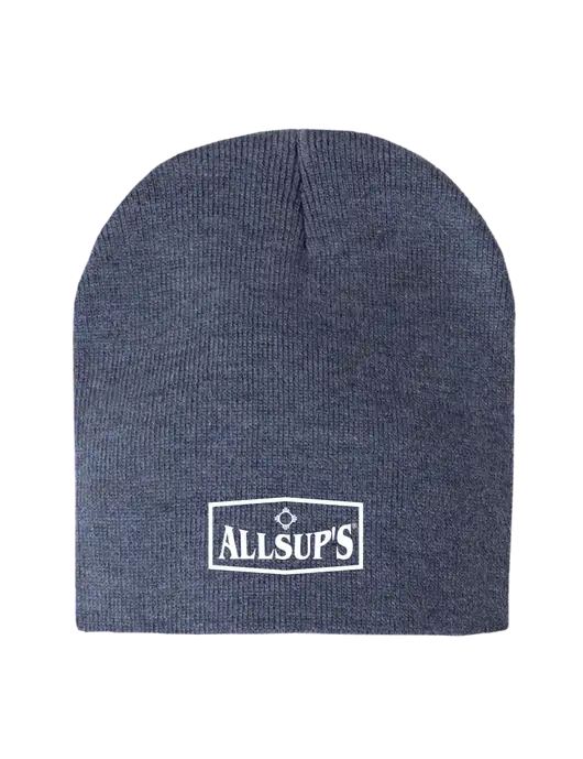 Navy Heather Element Knit Beanie w/ALLSUP'S Logo