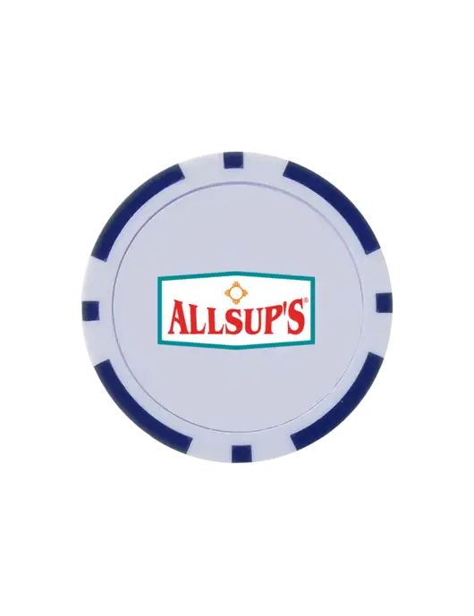 Dark Royal Poker Chip Ball Marker w/ALLSUP'S Logo