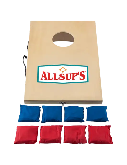 Mini 10 1/2" x 15 3/4" Wood Cornhole Game w/ALLSUP'S Logo