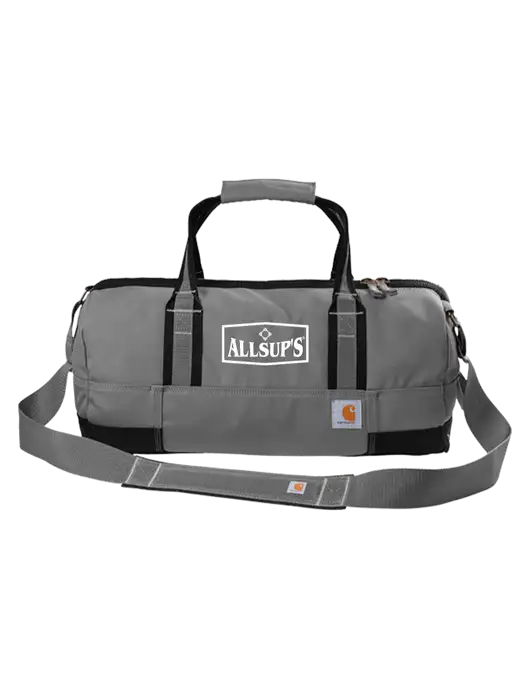 Carhartt Medium Grey Foundry Series 20” Duffel w/ALLSUP'S Logo