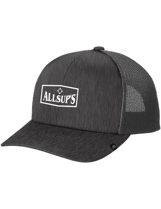 TravisMathew Very Dark Grey Heather Cruz Trucker Cap w/ALLSUP'S Logo