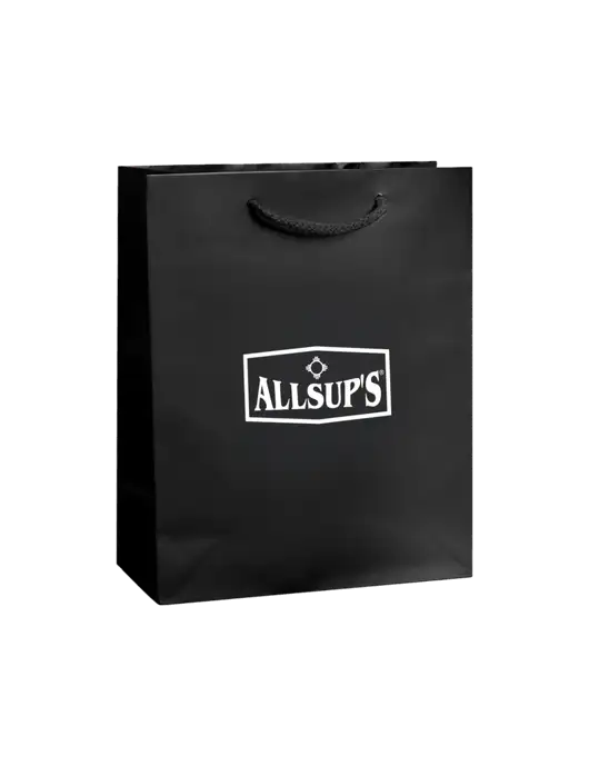 Black Gift Bag Gloss 8x10 w/ALLSUP'S Logo