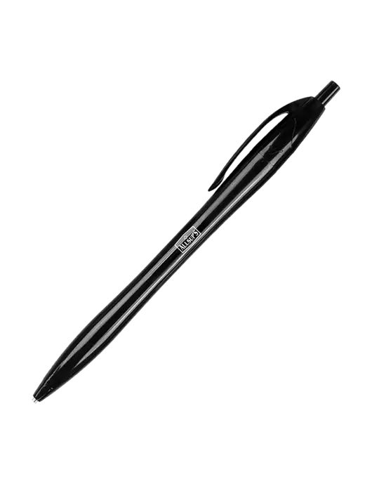 Novella Black Solid Pen - Black Ink w/ALLSUP'S Logo