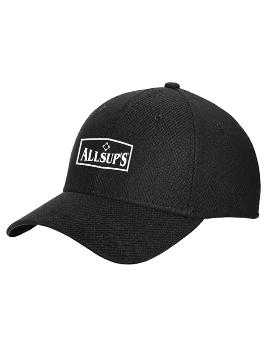 New Era Diamond Era Black Stretch Cap w/ALLSUP'S Logo