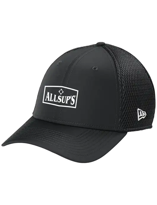 New Era 39THIRTY Performance Stretch Charcoal Grey Mesh Cap w/ALLSUP'S Logo
