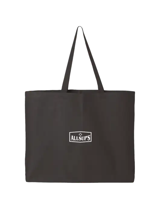 Sturdy Canvas Charcoal Tote w/ALLSUP'S Logo