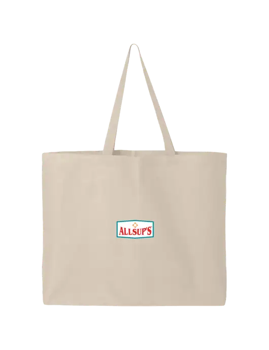 Sturdy Canvas Tan Tote w/ALLSUP'S Logo