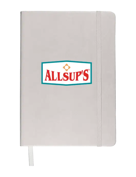 Leeman White Tuscany Journal 5.75 x 8.25 w/ALLSUP'S Logo