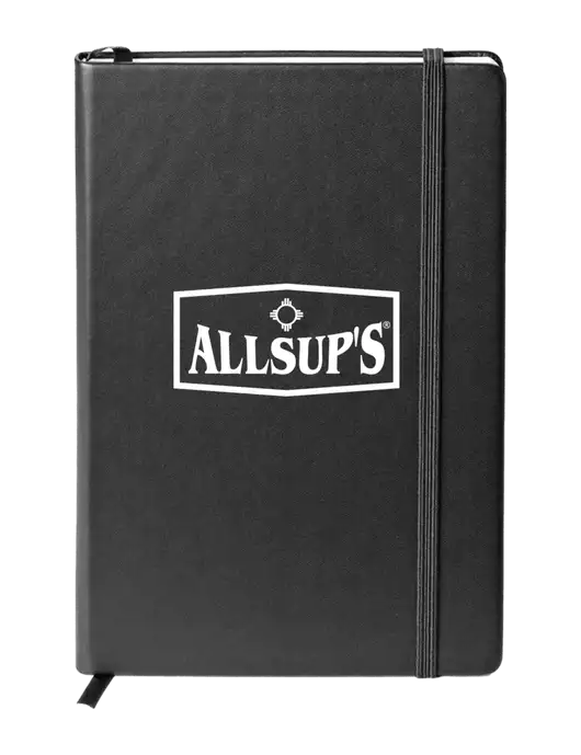 Neoskin Black Hard Cover Journal 5.75 x 8.375 w/ALLSUP'S Logo