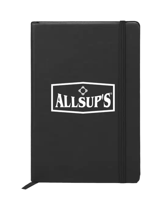 Neoskin Black Hard Cover Junior Journal, 3.75 x 5.625 w/ALLSUP'S Logo