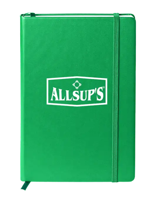 Neoskin Green Hard Cover Journal 5.75 x 8.375
 w/ALLSUP'S Logo