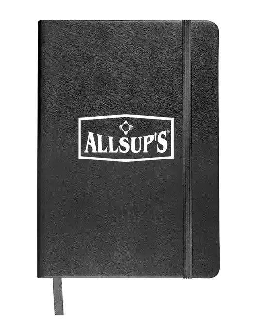Leeman Black Tuscany Journal 5.75 x 8.25  w/ALLSUP'S Logo