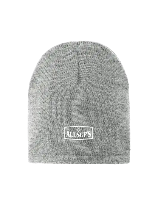 Dark Medium Grey Fleece-Lined Beanie Cap w/ALLSUP'S Logo