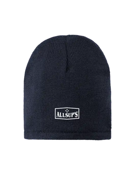 Dark Navy Fleece-Lined Beanie Cap w/ALLSUP'S Logo