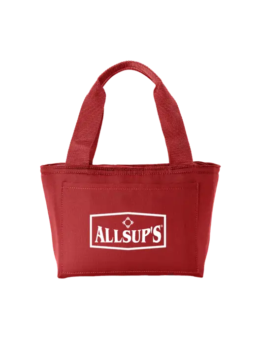Iso Red Lunch Tote w/ALLSUP'S Logo