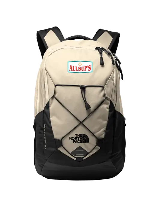 The North Face Ivory/Black Groundwork Backpack w/ALLSUP'S Logo