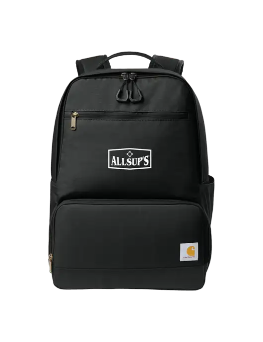 Carhartt Two-Compartment Black Cooler Backpack w/ALLSUP'S Logo