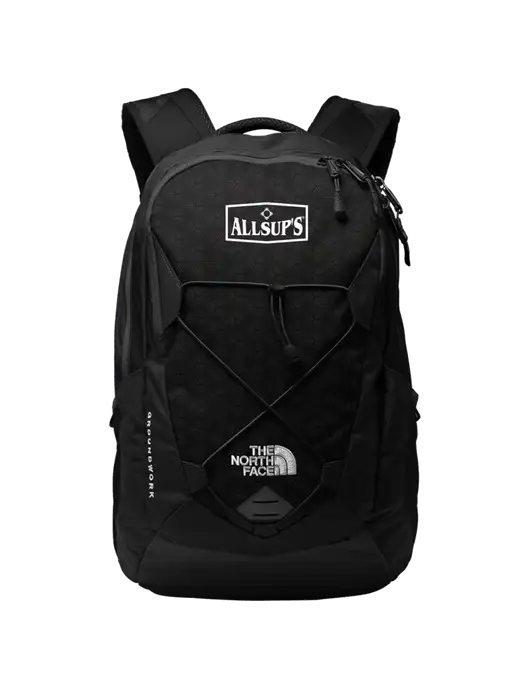 The North Face Black Groundwork Backpack w/ALLSUP'S Logo