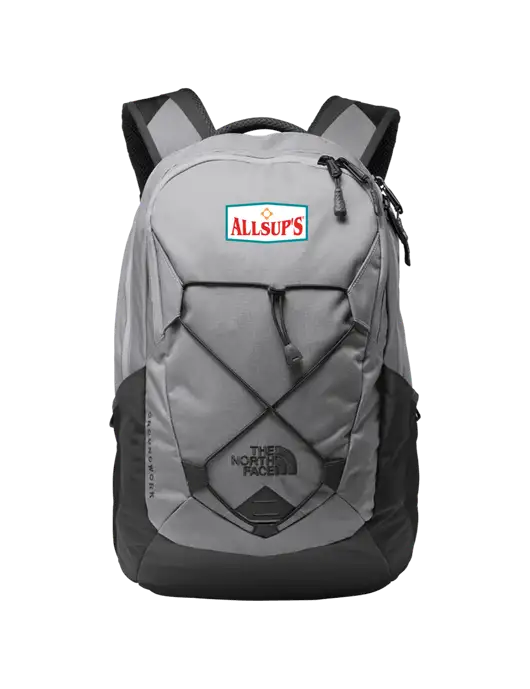 The North Face Light Grey/ Dark Grey Groundwork Backpack w/ALLSUP'S Logo