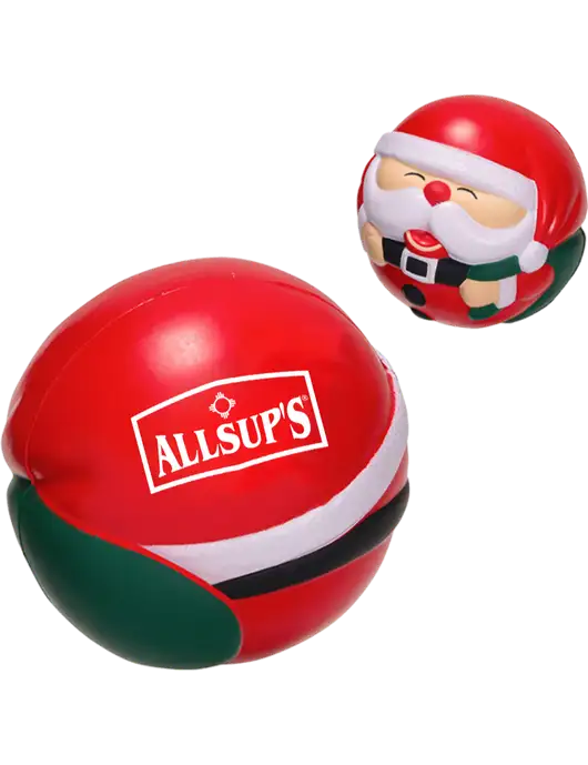 Santa Ball Stress Reliever w/ALLSUP'S Logo