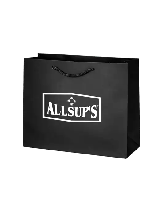 Gift Bag Black Matte 9 x 7 w/ALLSUP'S Logo