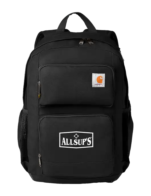 Carhartt 28L Foundry Series Dual-Compartment Black Backpack w/ALLSUP'S Logo